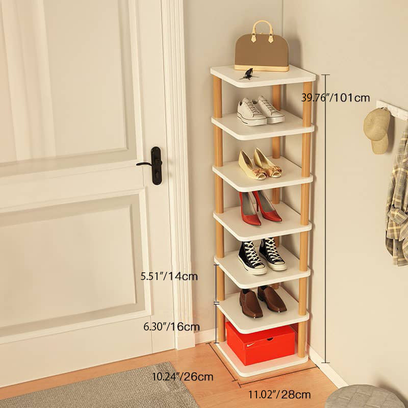 Sleek & Stylish Solid Wood Storage Rack - White, Natural, Black Finish Options fxjc-916