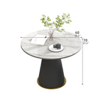 Stylish Marble and Synthetic Leather Table - Modern Elegance for Your Living Space hyq-4429