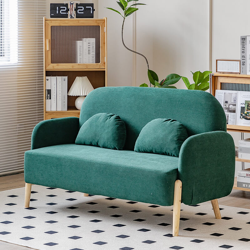 Stylish Cotton Corduroy Sofas: Khaki, Pink, Dark Green, Red & More – Premium Comfort in Techno Fabric jy-117