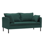 Stylish Mint Green & Dark Blue Sofa with Techno Fabric for Modern Living Rooms qm-5