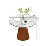 Stylish Marble and Synthetic Leather Table - Modern Elegance for Your Living Space hyq-4429