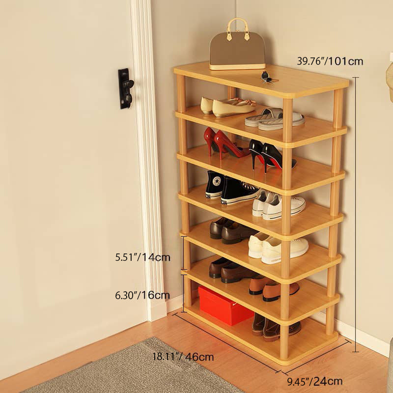 Sleek & Stylish Solid Wood Storage Rack - White, Natural, Black Finish Options fxjc-916