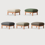 Elegant Multi-Tone Sectional Sofa with Durable Cotton Corduroy - Beige, Green, Gray & Light Brown Upholstery, Cherry & Ash Wood Accents fcp-1300