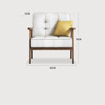 Modern Ash Wood Faux Leather Sofa - Sleek Black, Light Brown & Gray Design fcp-1304