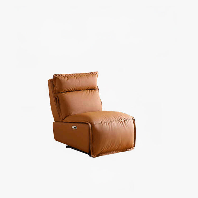 Modern Sofa - Brown, Light Gray, Dark Beige & Black Pine Wood Faux Leather Upholstery hksc-983