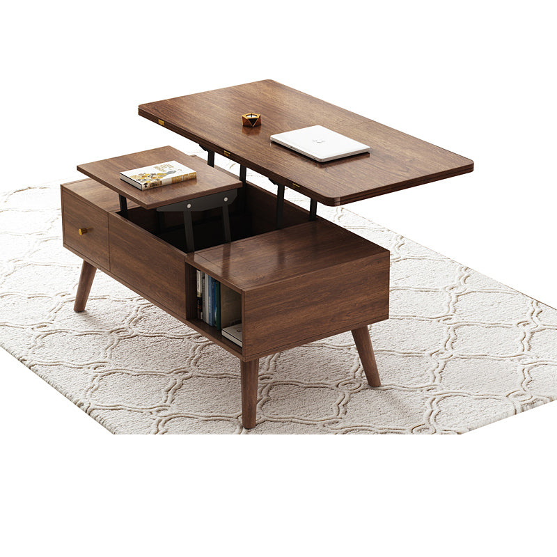 Elegant White Tea Table with Natural Solid Oak Wood and Ceramic Accents hx-1565