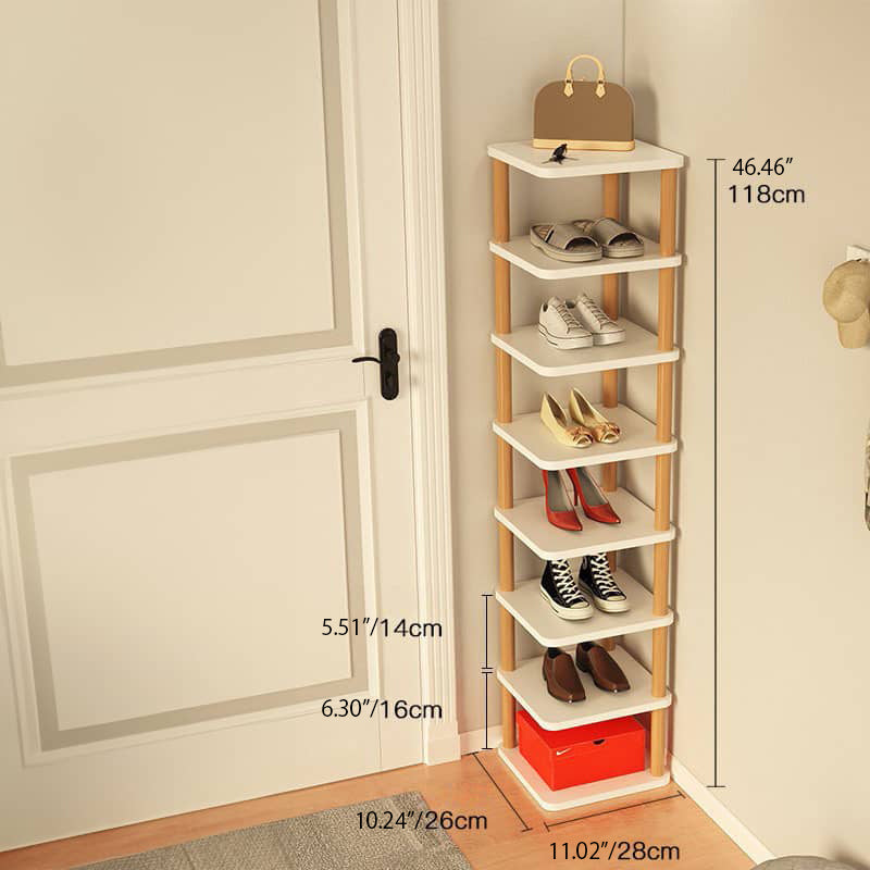 Sleek & Stylish Solid Wood Storage Rack - White, Natural, Black Finish Options fxjc-916