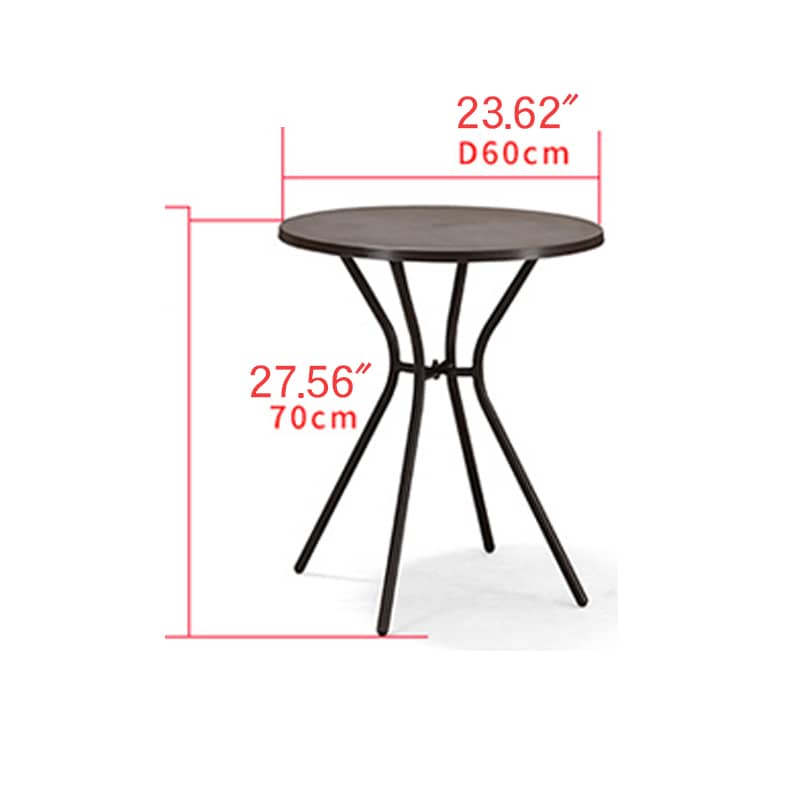 Stylish Modern Table with Black Glass Top and Durable Brown Steel Frame zy-268
