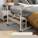 Natural Wood Color Multi-Layer Board - Stylish Table with White and Black Accents fxjc-508