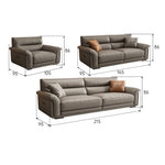 Contemporary Multi-Color Sofa with Leather and Pine Wood Accents hzh-1370