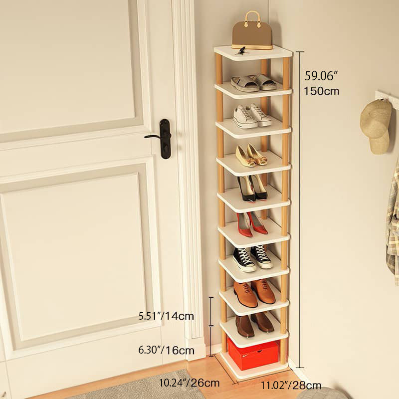 Sleek & Stylish Solid Wood Storage Rack - White, Natural, Black Finish Options fxjc-916