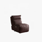 Modern Sofa - Brown, Light Gray, Dark Beige & Black Pine Wood Faux Leather Upholstery hksc-983