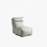 Modern Sofa - Brown, Light Gray, Dark Beige & Black Pine Wood Faux Leather Upholstery hksc-983