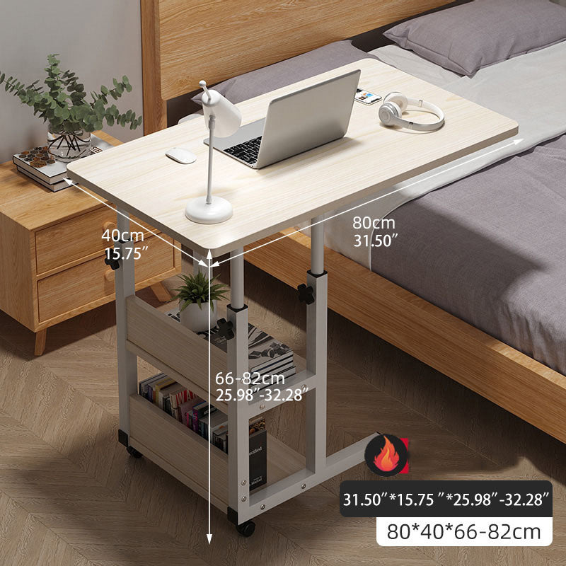 Natural Wood Color Multi-Layer Board - Stylish Table with White and Black Accents fxjc-508