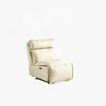 Modern Sofa - Brown, Light Gray, Dark Beige & Black Pine Wood Faux Leather Upholstery hksc-983