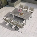 Shop Durable Gray WPC Aluminum Alloy Table – Perfect for Modern Outdoor Spaces zy-036