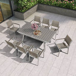 Shop Durable Gray WPC Aluminum Alloy Table – Perfect for Modern Outdoor Spaces zy-036