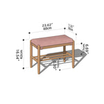 Handcrafted Green Stool in Natural Wood with Cotton Linen Upholstery - Multiple Color Options Available hykmq-744