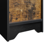 Black Wooden Nightstand with Two Drawers for Bedrooms and Other Places. W328127497-djyc