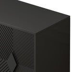 31.50" Modern 2 Door Wooden Storage Cabinet Accent Cabinet with Metal Leg Featuring Two-tier Storage, for Living Room, Entryway and Dining Room, Painted in Black W1435P206312-djyc