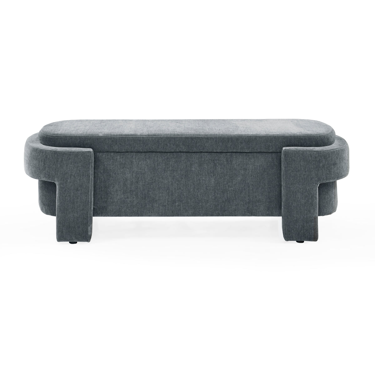 Chenille Upholstered Bench with Large Storage Space for the Living Room, Entryway and Bedroom,Grey,( 51.5''x20.5''x17'' ) W48790041-djyc