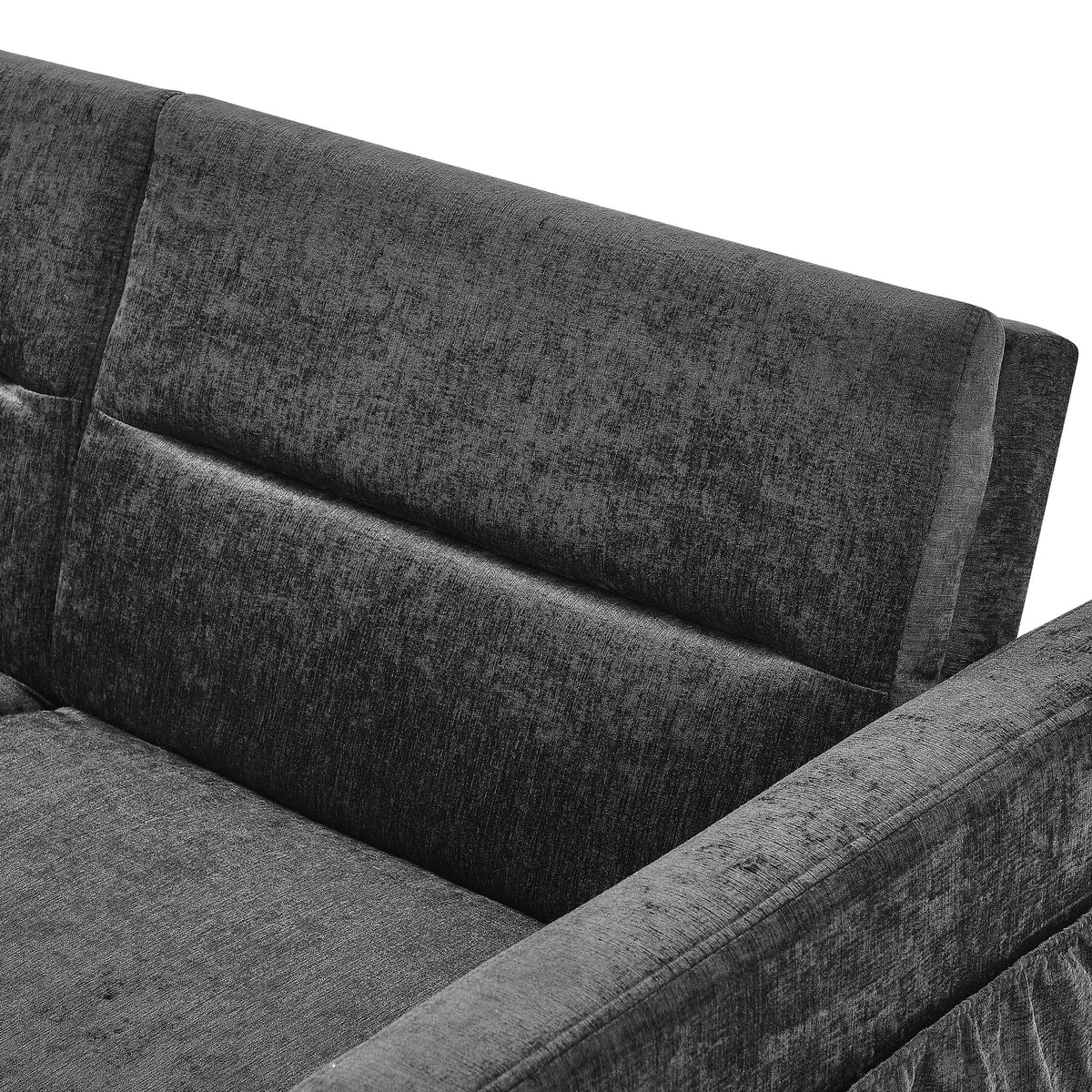 Loveseats Sofa Bed with Pull-out Bed,Adjsutable Back and Two Arm Pocket,Black (54.5"x33"x31.5") W48766865-djyc