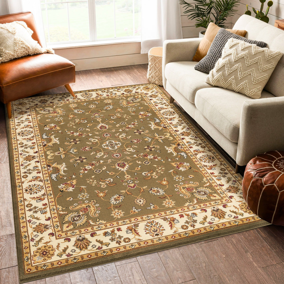 Classic GC_VIN5008 Green 7 ft. 10 in. x 10 ft. 3 in. Area Rug-B186P452266