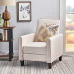 Light Beige Linen Push Back Chair for Elegant Home Décor 52422.00FLBEI-djyc