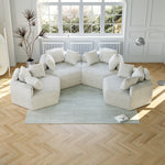 54''L Chenille Sponge single sofa,No Assembly Required,Fluffy Modern Sleeper Chair for Living room, Bedroom, Lounge and Projection Room W834P221045-djyc