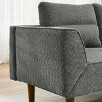 Convertible Futon Sofa Bed, Comfy Loveseat Sleeper Sofa with Adjustable Armrest, Strengthen Wood, Thick Padded Cushion, Small 2 Seater Couch for Living Room, Bedroom, Grey W487P180468-djyc