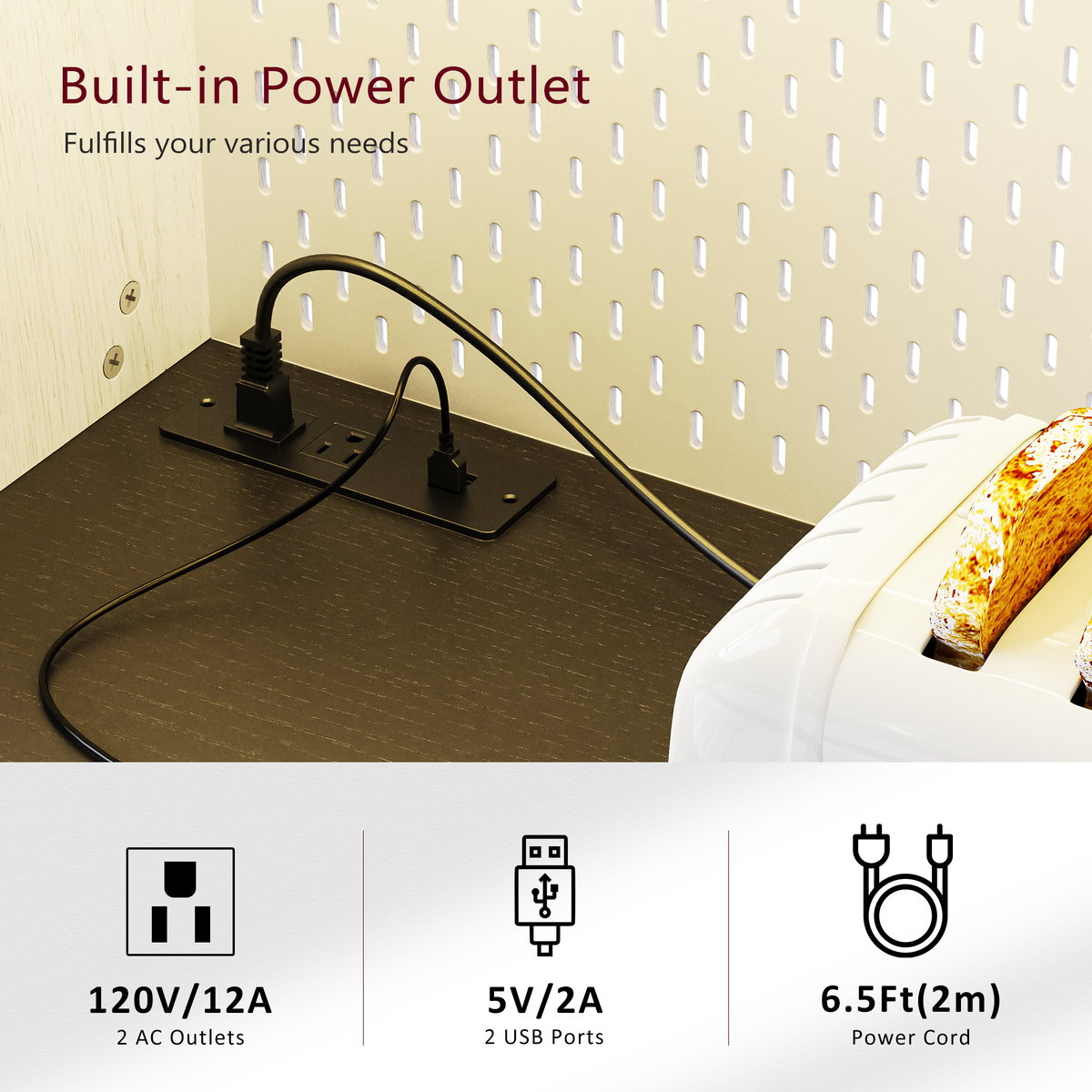 K&K 71" Farmhosue Pantry Bar Cabinet with Internal Storage Rack,Kitchen Cabinet with Hutch,Sliding Door,Power Outlet,Pegboard,Wine & Glasses Rack,3 Drawers,Rustic Coffee Bar Storage Cabinet,White Oak N707S000008W-djyc