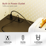 K&K 71" Farmhosue Pantry Bar Cabinet with Internal Storage Rack,Kitchen Cabinet with Hutch,Sliding Door,Power Outlet,Pegboard,Wine & Glasses Rack,3 Drawers,Rustic Coffee Bar Storage Cabinet,White Oak N707S000008W-djyc