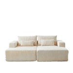 87" Oversized Sectional Lounge Chaise,No Assembly Required,Cloud Plush Loveseat with Reclining Sofa Bed,Fluffy Modern Sleeper Chair for Indoor Living Room Bedroom W834S00320-djyc