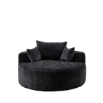 55''L Chenille Sponge single sofa,No Assembly Required,Fluffy Modern Sleeper Chair for Living room, Bedroom, Lounge and Projection Room(Not a swivel chair.) W834P221028-djyc