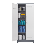 Metal Storage Cabinets,Cleaning Tool Cabinet with Locking Door, Tall Broom Tool Organizer and Storage, Large Storage Cabinet for Kitchen, Pantry, Office, Shop W328P193781-djyc