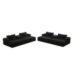 55-inch Chenille Sponge Sofa Lounge Chair,No Assembly Required,Fluffy Modern Sleeper Chair for Indoor Living Room Bedroom W834P221019-djyc