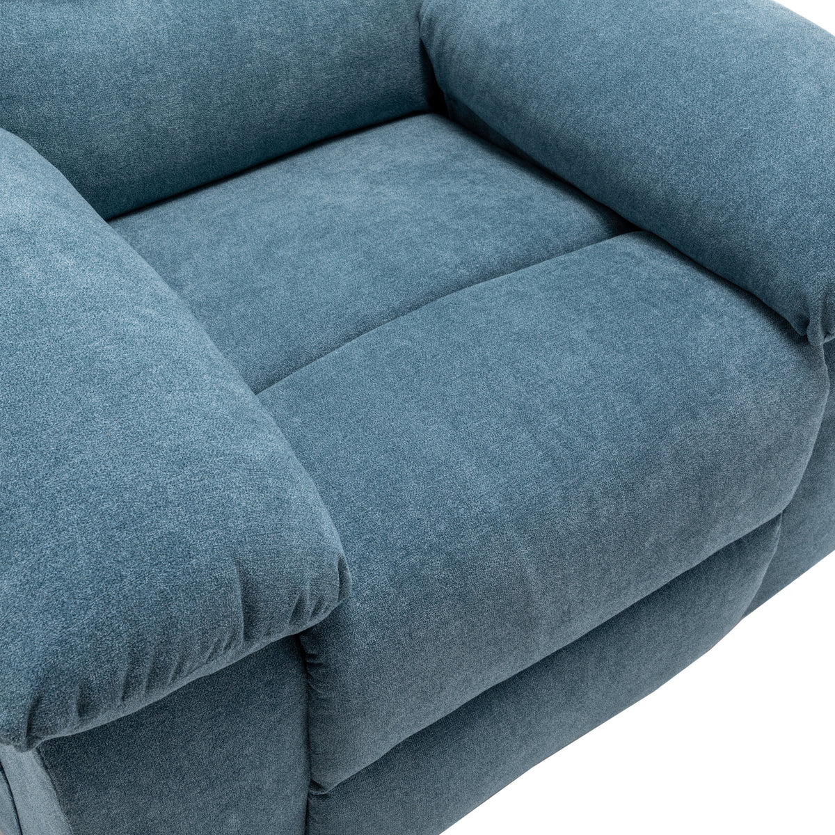 Power Recliner Chair with Adjustable Massage Function, Velvet Electric Power Chair for Elderly with One Side Pockets, Recliner Chair with Heating System for Living Room,Blue W1998120243-djyc