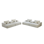 55-inch Chenille Sponge Sofa Lounge Chair,No Assembly Required,Fluffy Modern Sleeper Chair for Indoor Living Room Bedroom W834P221020-djyc