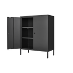 Kitchen Buffet Server Table Accent Sideboard Cupboard Server Buffet Console Table with Doors Cabinet W328P195206-djyc