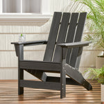High-Density Resin Adirondack Chair – Durable, Water-Resistant, Easy to Clean, Rustic Meets Modern Style 68172.00BLK-djyc