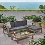Spacious Acacia Wood Outdoor Sofa Set with Water-Resistant Cushions and Large Seating Area 63714.00GDGRY-djyc