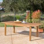 Rustic Acacia Wood Expandable Dining Table – Stylish Slat Design for Outdoor Comfort 60322-djyc