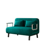 39″ Convertible Chair Bed, Tri-Fold Sofa Bed with Adjustable Backrest & Pillow, Leisure Chaise Lounge Couch with Sturdy Steel Frame for Home & Office, Comfortable Sleeper Chair Antique Green W1767P192816-djyc