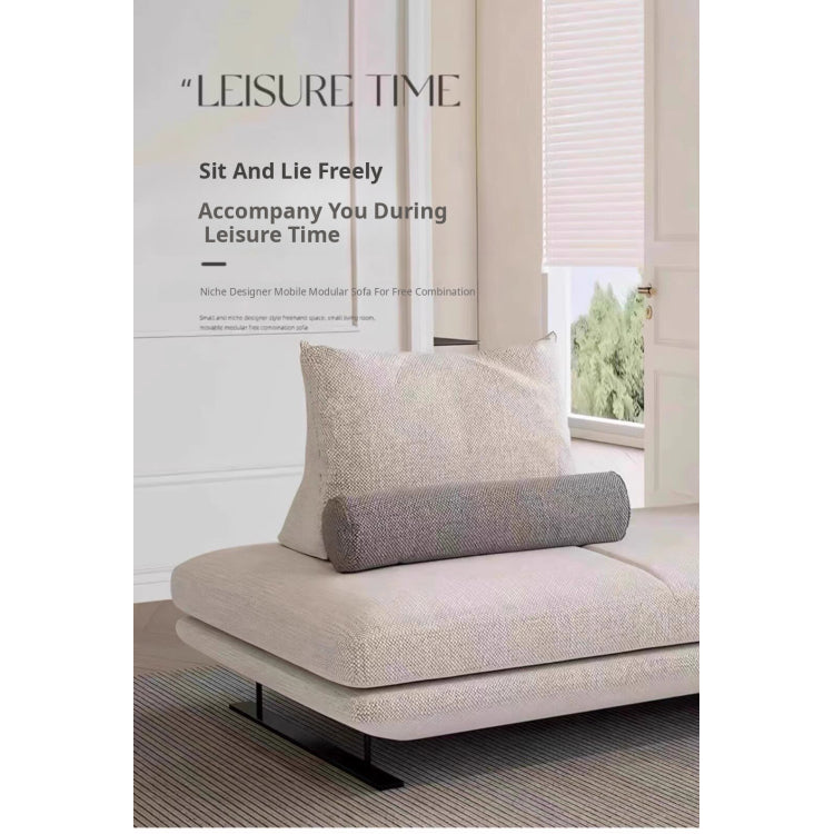 Armless Movable Cotton-Linen Fabric Sofa with Backrest, Window Seat Couch aj-0209-53