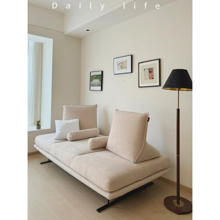 Armless Movable Cotton-Linen Fabric Sofa with Backrest, Window Seat Couch aj-0209-53