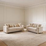Lisa 2Pc Sofa and Loveseat Set in Ivory-B009S02227 - 场景图