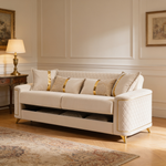 Lisa 3Pc Sofa, Loveseat and Accent Chair Set in Ivory-B009S02228 - 场景图