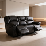 Modern Contemporary Style 3pc Living Room Set 1x Sofa 1x Loveseat 1x Chair Black Finish Pillow Arms Cushion Backrest Primary Living Room Furniture-B011S02382 - 场景图