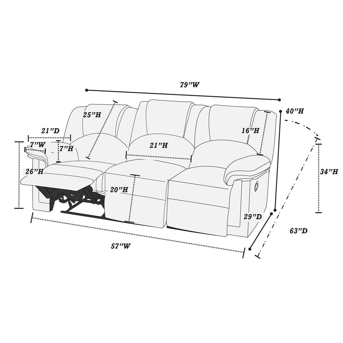 Modern Contemporary Style 3pc Living Room Set 1x Sofa 1x Loveseat 1x Chair Black Finish Pillow Arms Cushion Backrest Primary Living Room Furniture-B011S02382 - 商品介绍图