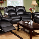 Modern Contemporary Style 3pc Living Room Set 1x Sofa 1x Loveseat 1x Chair Black Finish Pillow Arms Cushion Backrest Primary Living Room Furniture-B011S02382 - 正方形修复